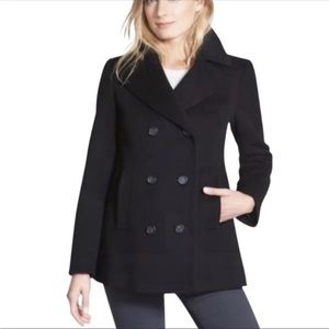 Fleurette Double Breasted Coat 100% Wool, Size 6